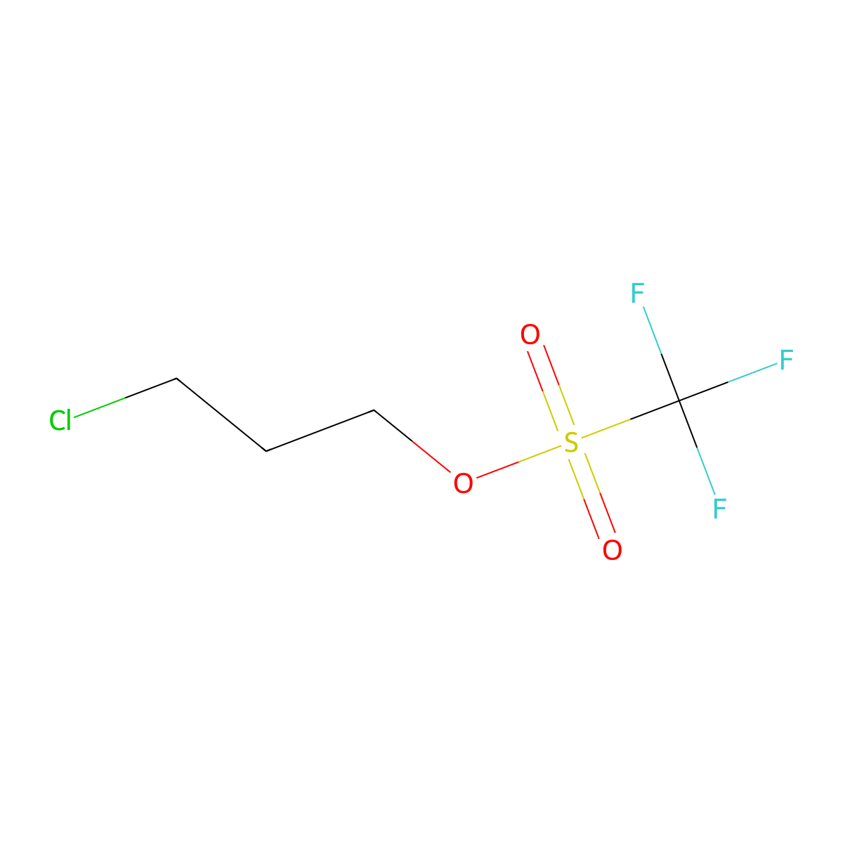 3-Chloropropyl trifluoromethanesulfonate molecular structure, CAS 122876-21-5