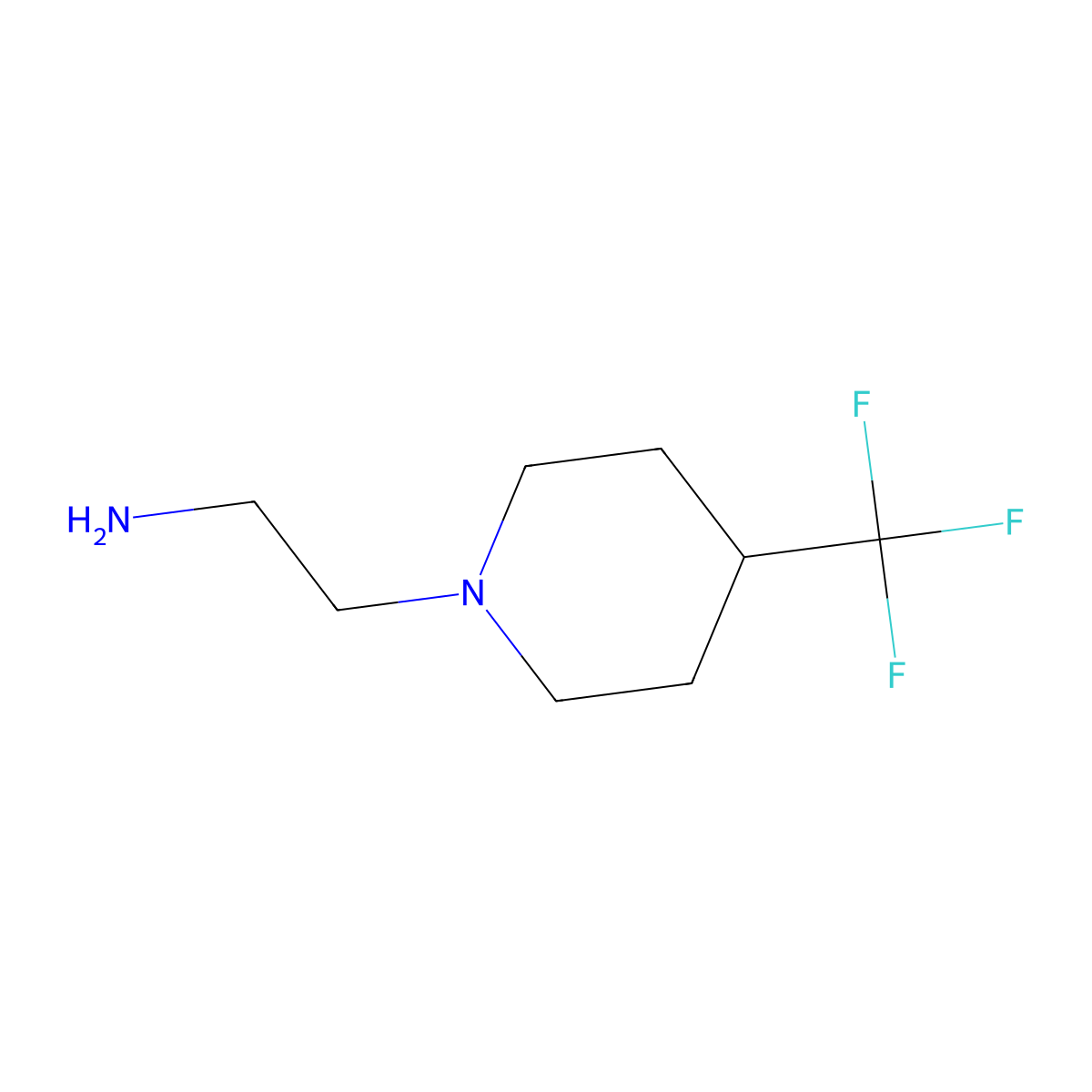 2-(4-Trifluoromethyl-piperidin-1-yl)-ethylamine molecular structure, CAS 1228762-53-5