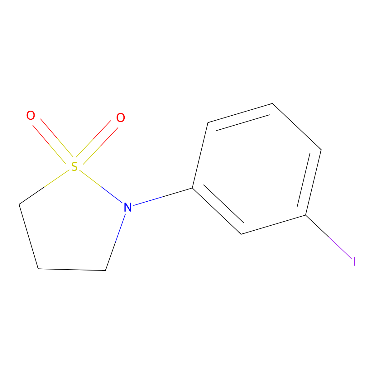 2-(3-Iodo-phenyl)-isothiazolidine 1,1-dioxide molecular structure, CAS 1228776-05-3