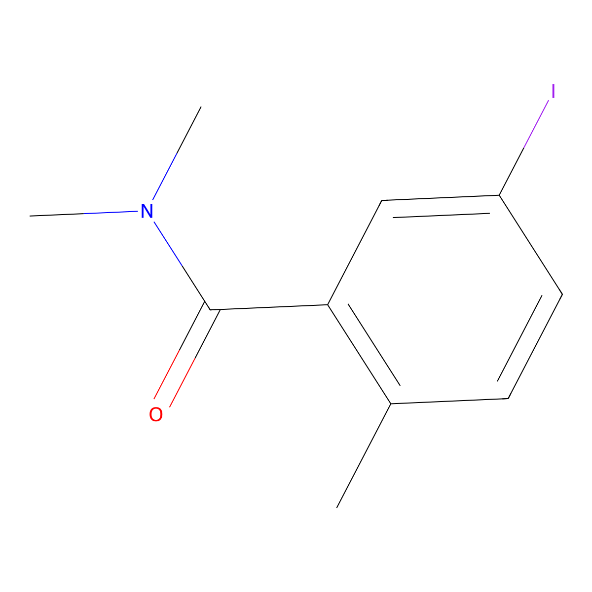 5-Iodo-2-methyl-N,N-dimethylbenzamide molecular structure, CAS 1228778-17-3