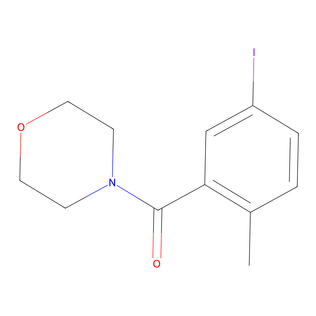4-[(5-Iodo-2-methylphenyl)carbonyl]morpholine molecular structure, CAS 1228778-18-4