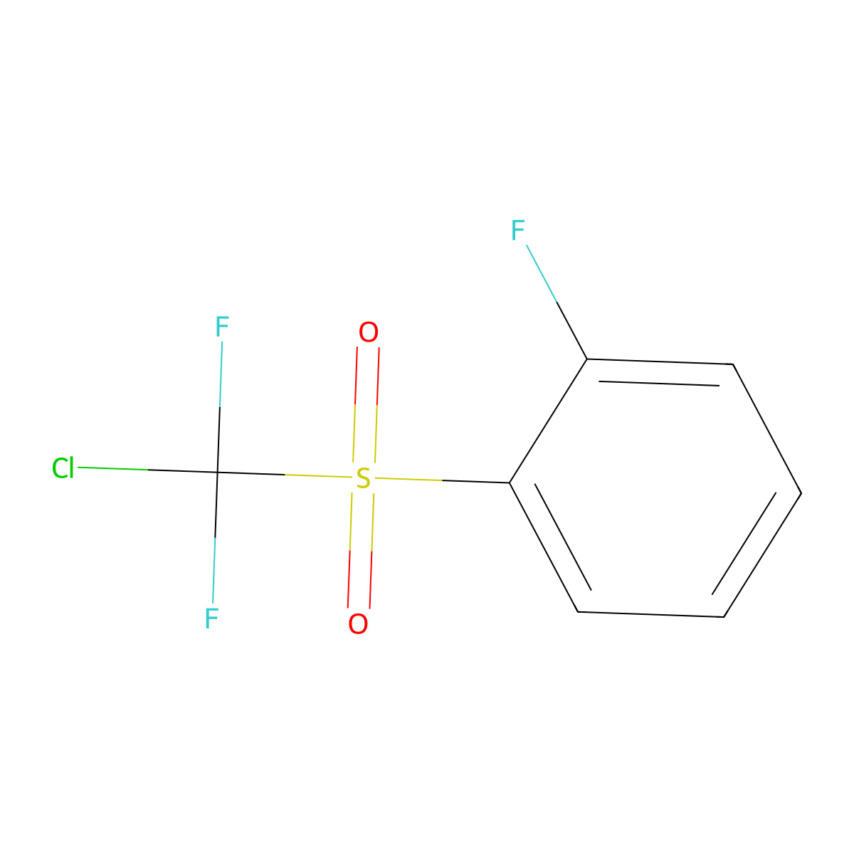 1-Chlorodifluoromethanesulfonyl-2-fluorobenzene molecular structure, CAS 1228781-84-7