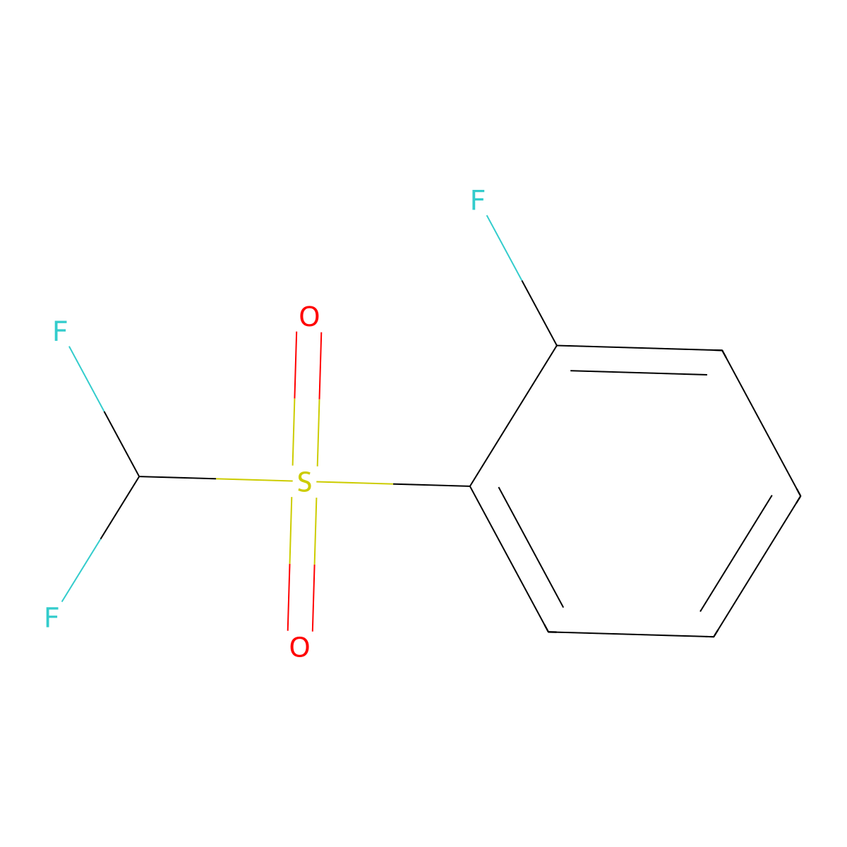 1-Difluoromethanesulfonyl-2-fluorobenzene molecular structure, CAS 1228784-41-5
