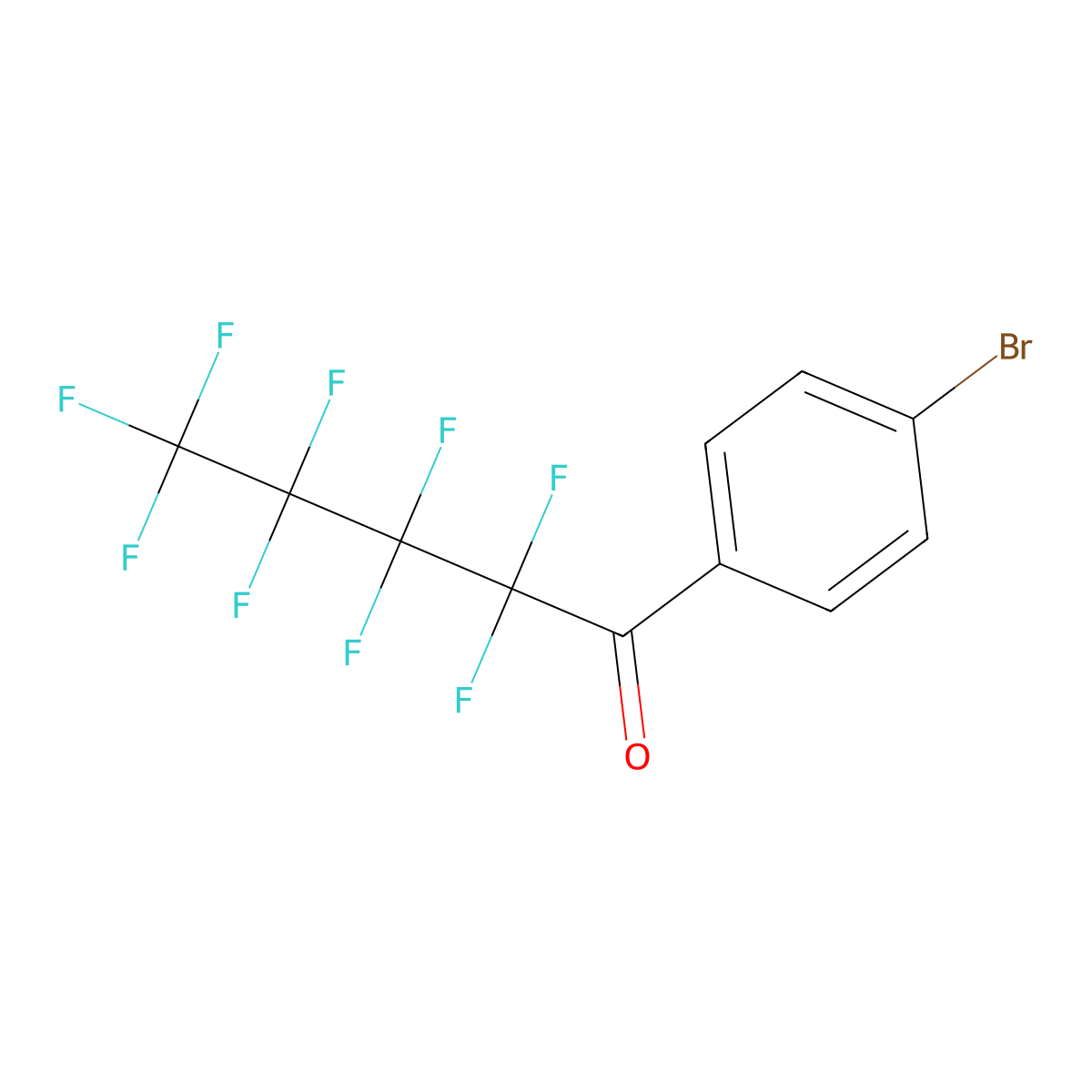 1-(4-Bromophenyl)-2,2,3,3,4,4,5,5,5-nonafluoropentan-1-one molecular structure, CAS 1228786-80-8