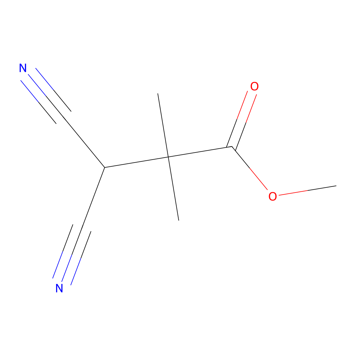 Methyl 3,3-dicyano-2,2-dimethylpropanoate molecular structure, CAS 1228788-10-0