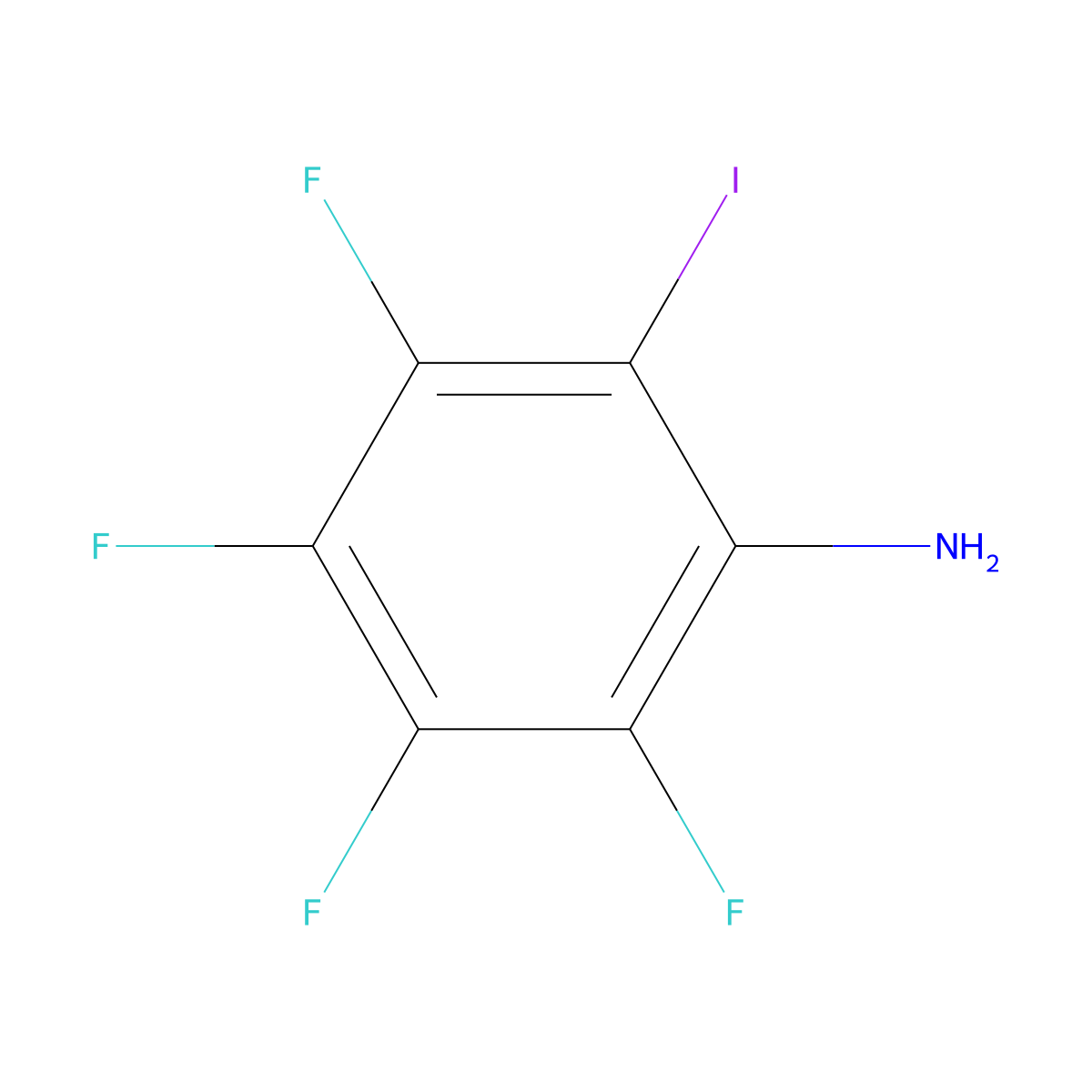 2,3,4,5-Tetrafluoro-6-iodoaniline molecular structure, CAS 1228813-89-5