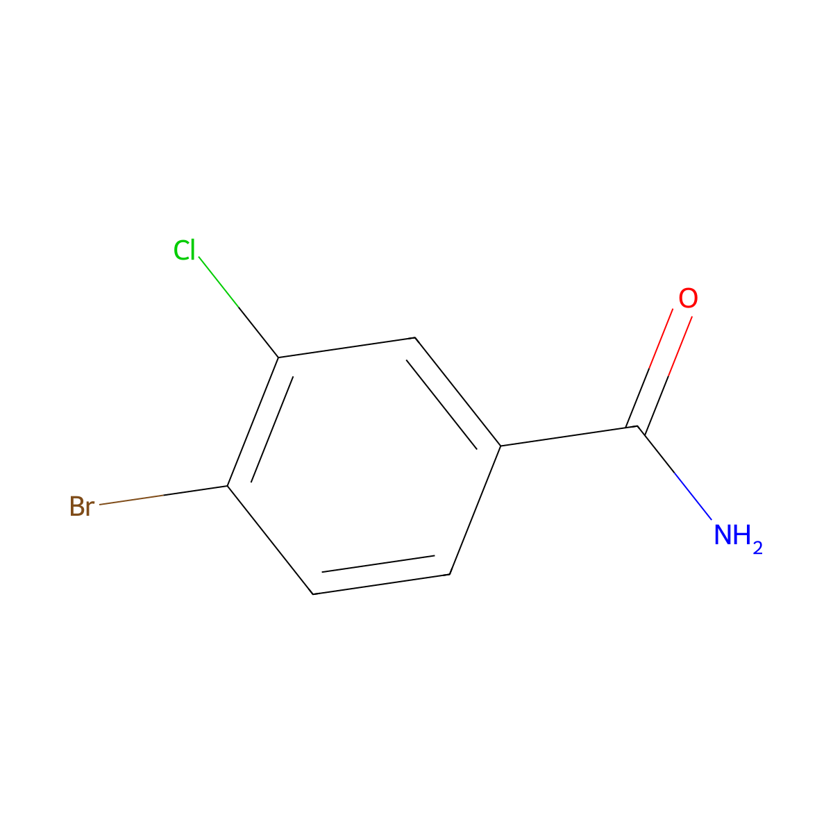 4-Bromo-3-chlorobenzamide molecular structure, CAS 1228826-41-2