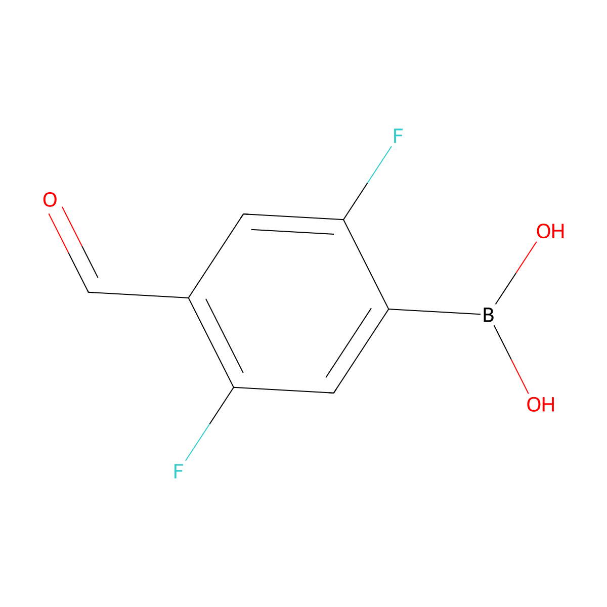 (2,5-Difluoro-4-formylphenyl)boronic acid molecular structure, CAS 1228828-19-0