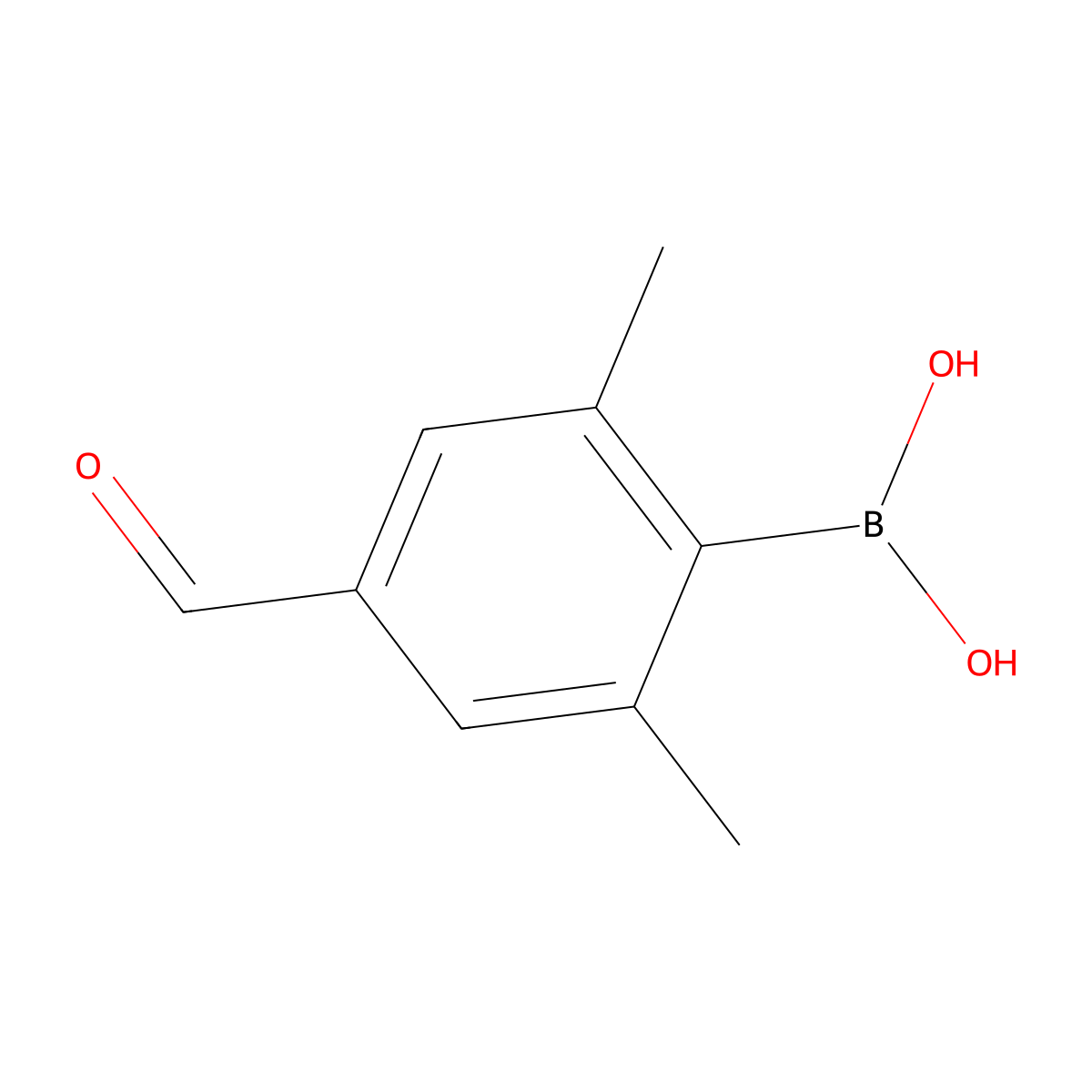 4-Formyl-2,6-dimethylphenylboronic acid molecular structure, CAS 1228829-13-7
