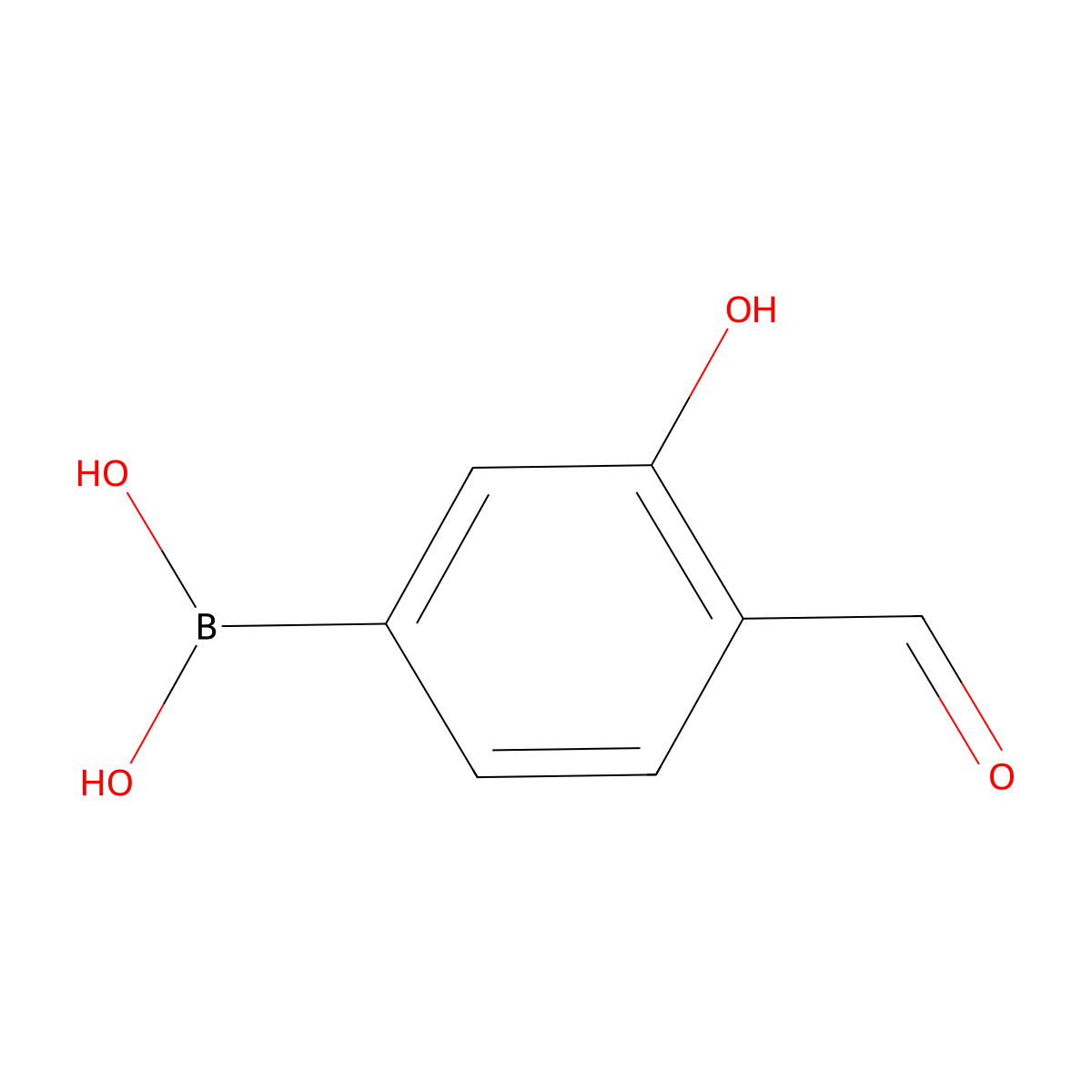 4-Formyl-3-hydroxyphenylboronic acid molecular structure, CAS 1228829-30-8
