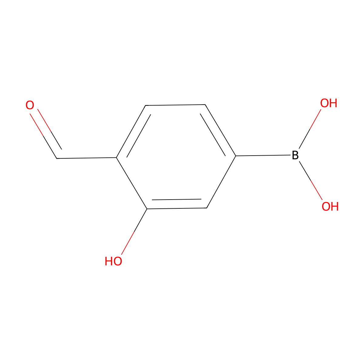 4-Formyl-3-hydroxyphenylboronic acid molecular structure, CAS 1228829-30-8