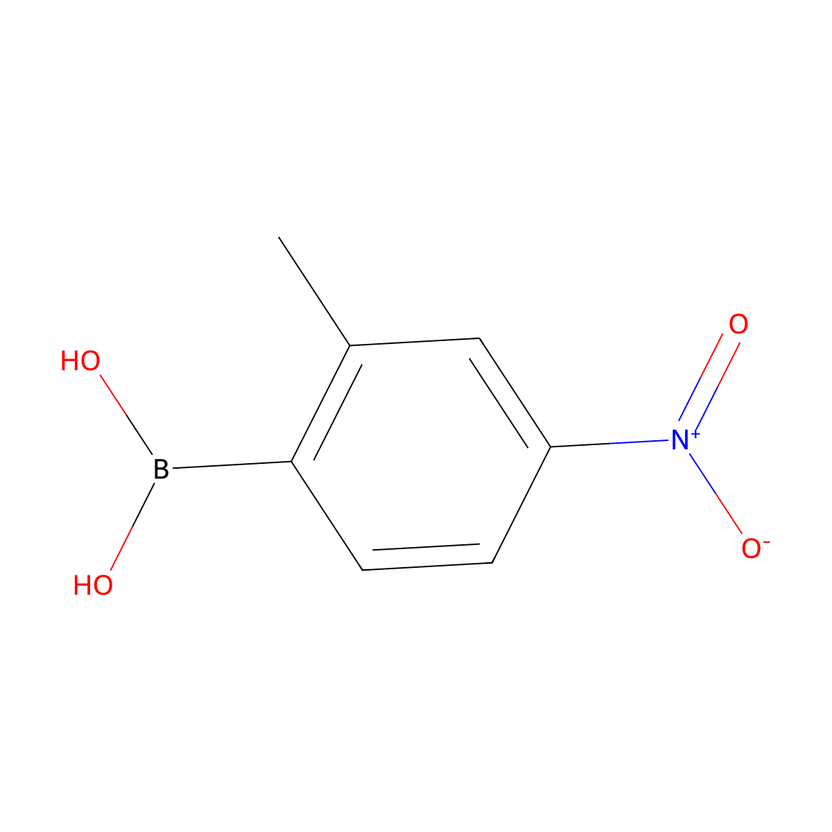 2-Methyl-4-nitrophenylboronic acid molecular structure, CAS 1228829-54-6