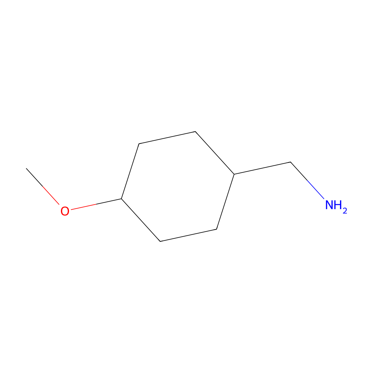 (4-Methoxycyclohexyl)methanamine molecular structure, CAS 1228838-74-1