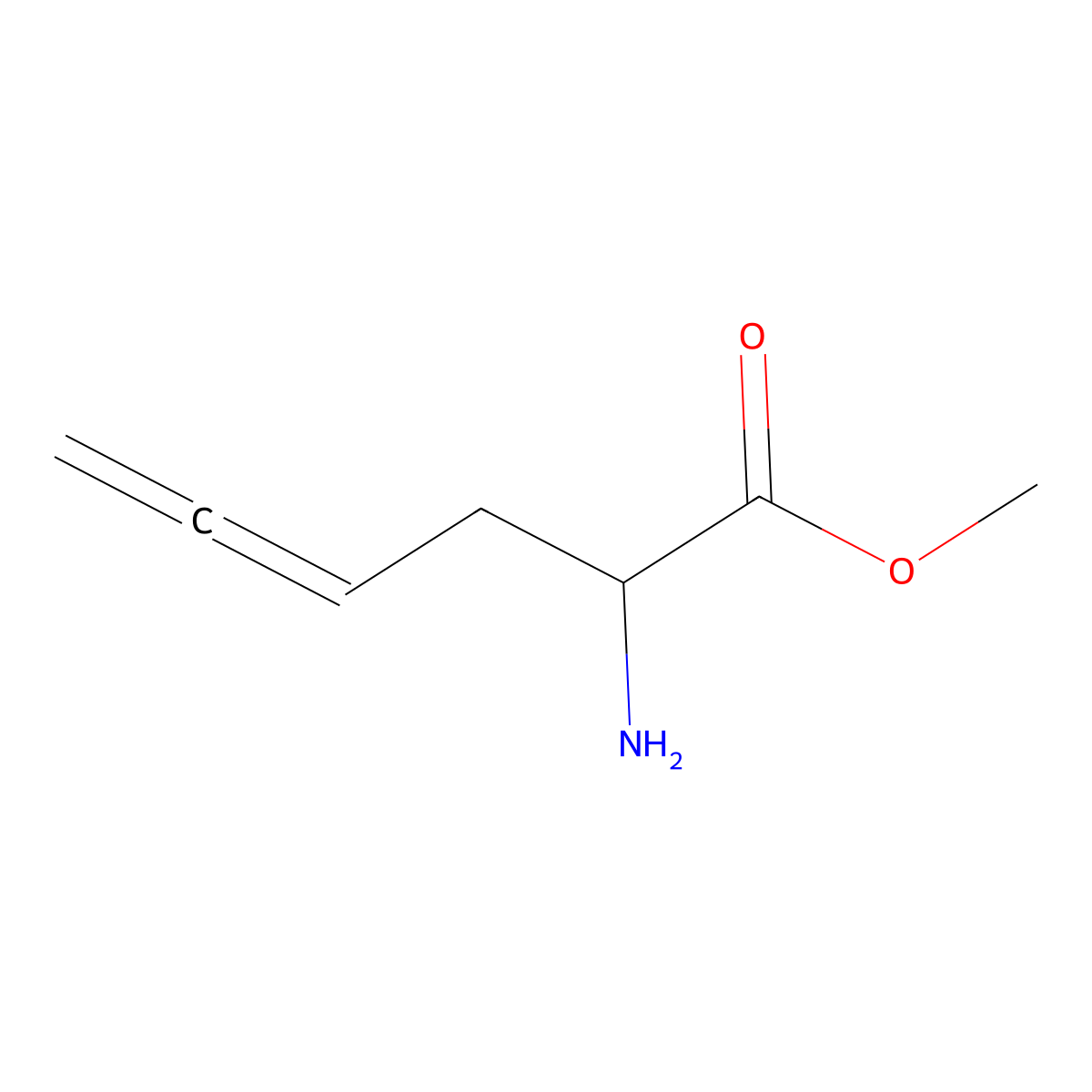 Methyl 2-aminohexa-4,5-dienoate molecular structure, CAS 122885-30-7