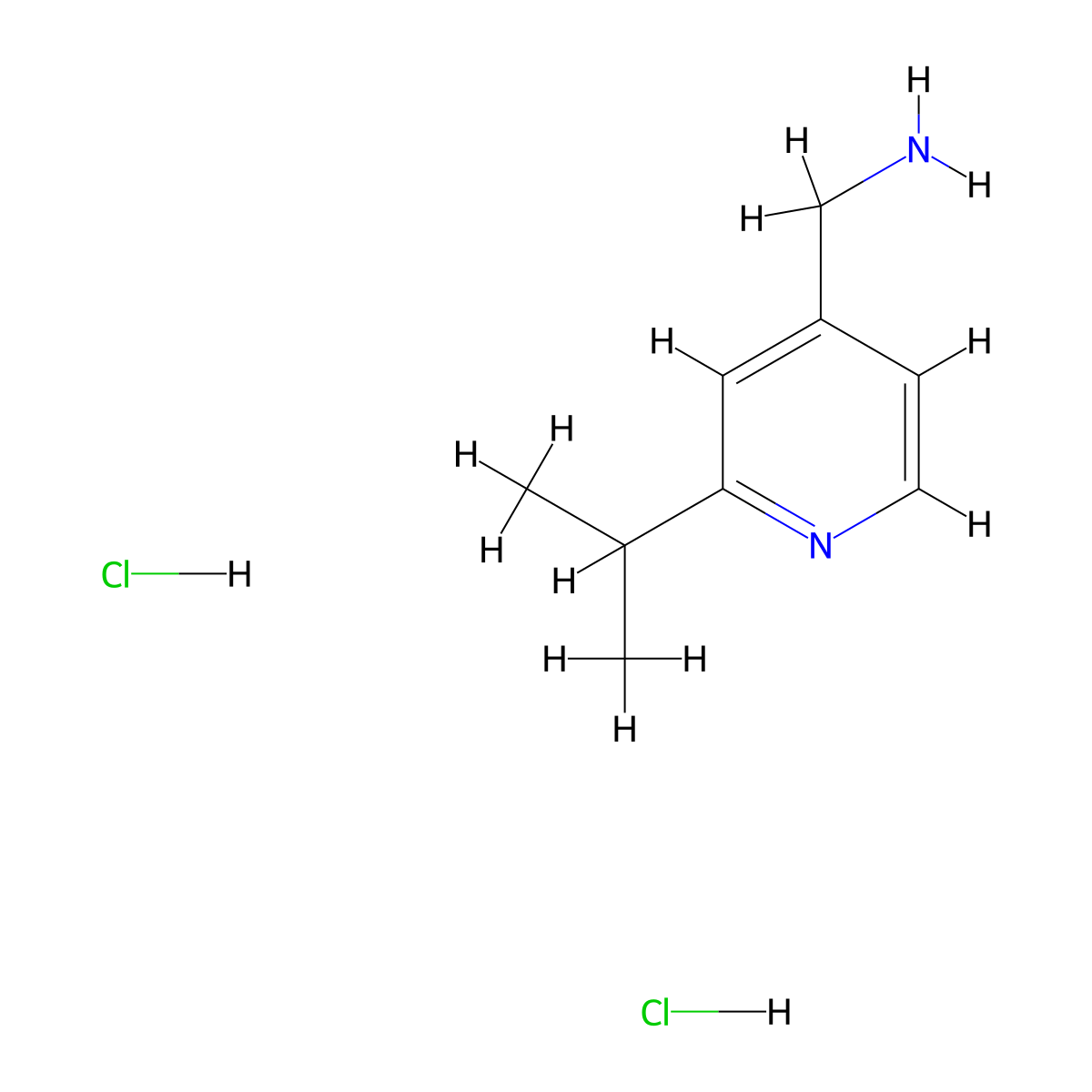 (2-Isopropylpyridin-4-yl)methanamine dihydrochloride molecular structure, CAS 1228878-50-9