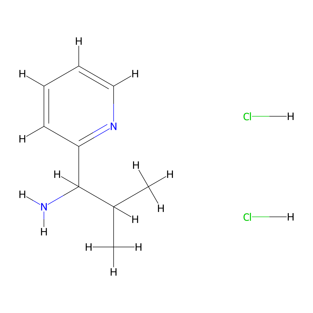 2-Methyl-1-pyridin-2-yl-propylamine dihydrochloride molecular structure, CAS 1228878-68-9