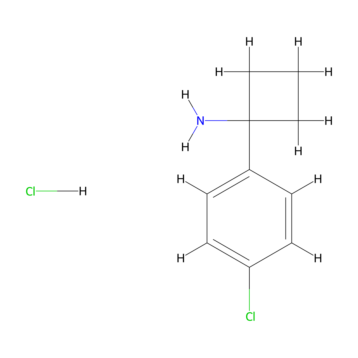1-(4-Chlorophenyl)cyclobutan-1-amine hydrochloride molecular structure, CAS 1228878-71-4