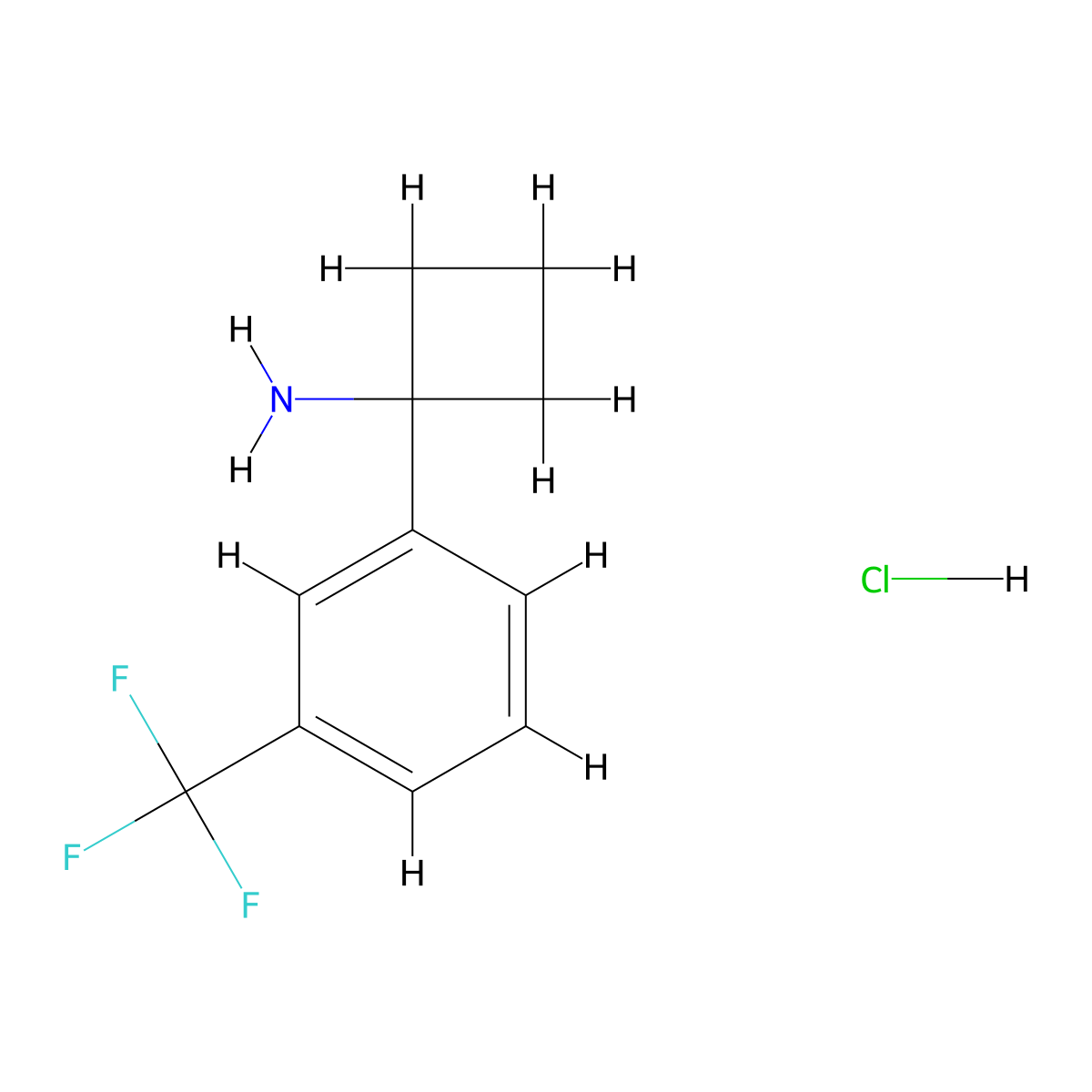 1-(3-(Trifluoromethyl)phenyl)cyclobutanamine hydrochloride molecular structure, CAS 1228878-73-6