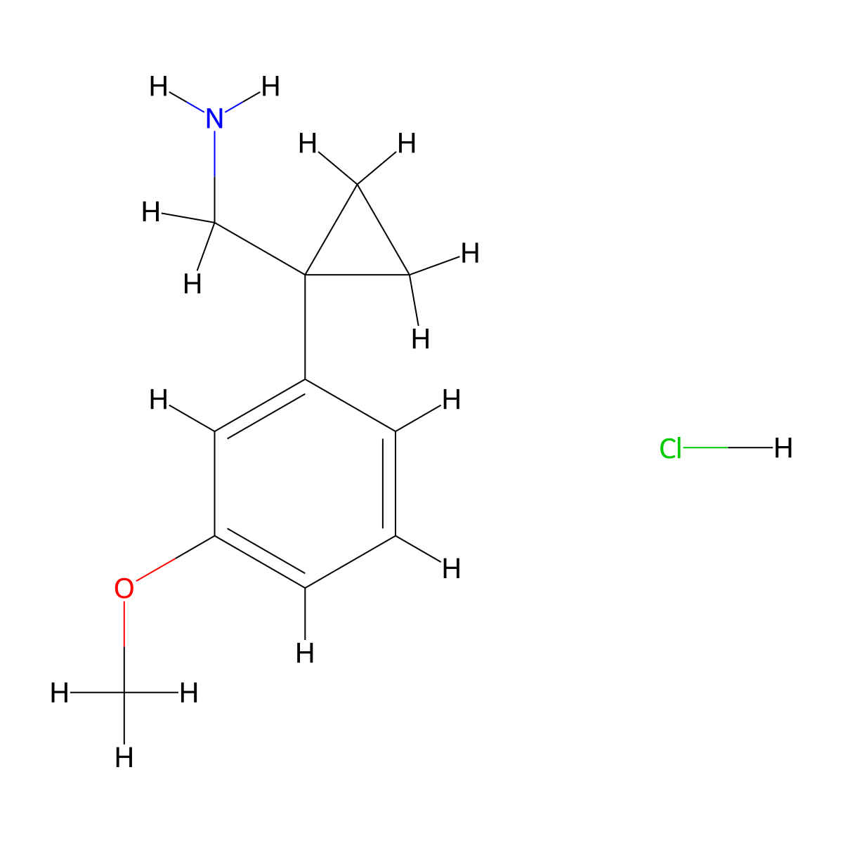 [1-(3-Methoxyphenyl)cyclopropyl]methanamine hydrochloride molecular structure, CAS 1228878-87-2