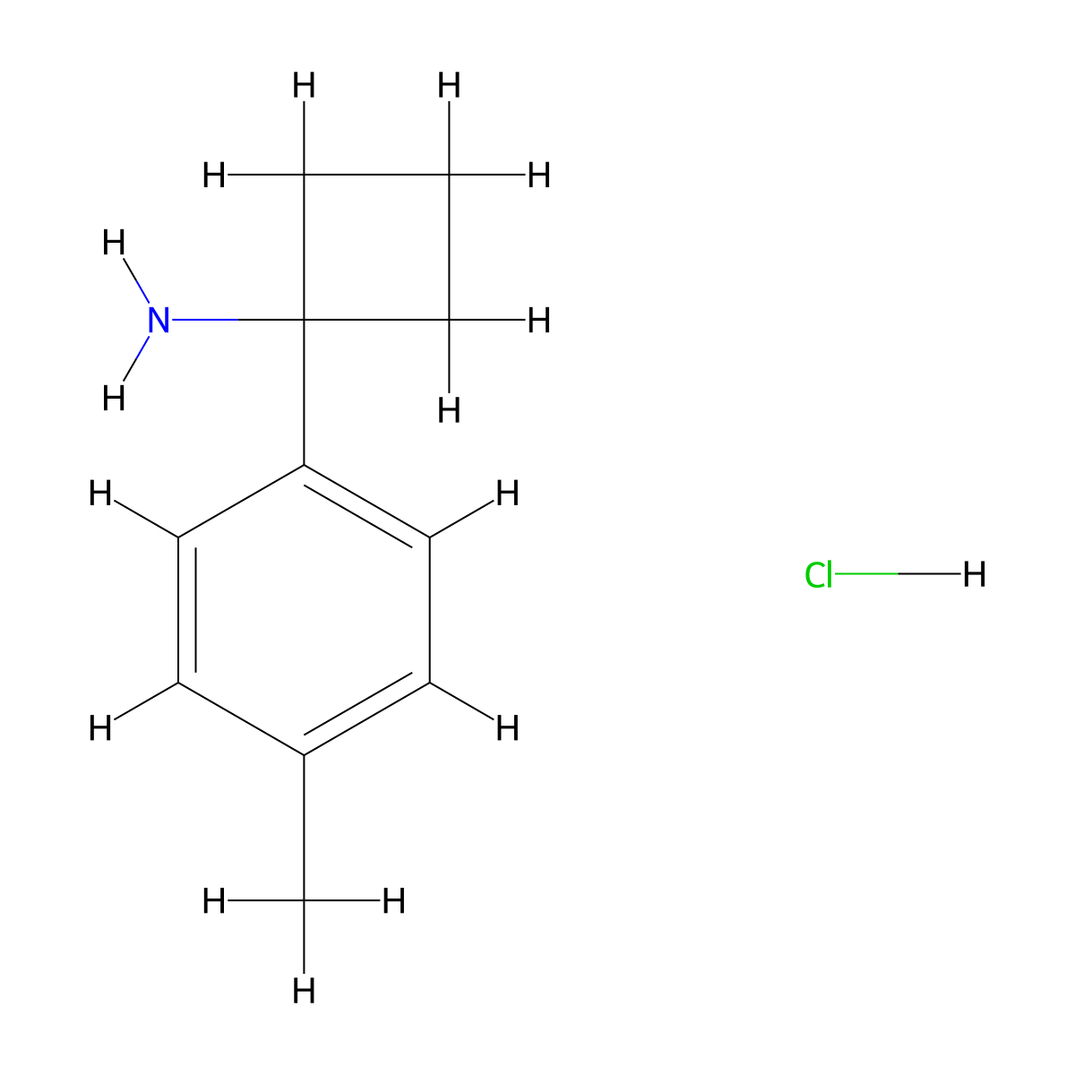 1-(4-Methylphenyl)cyclobutan-1-amine hydrochloride molecular structure, CAS 1228878-94-1