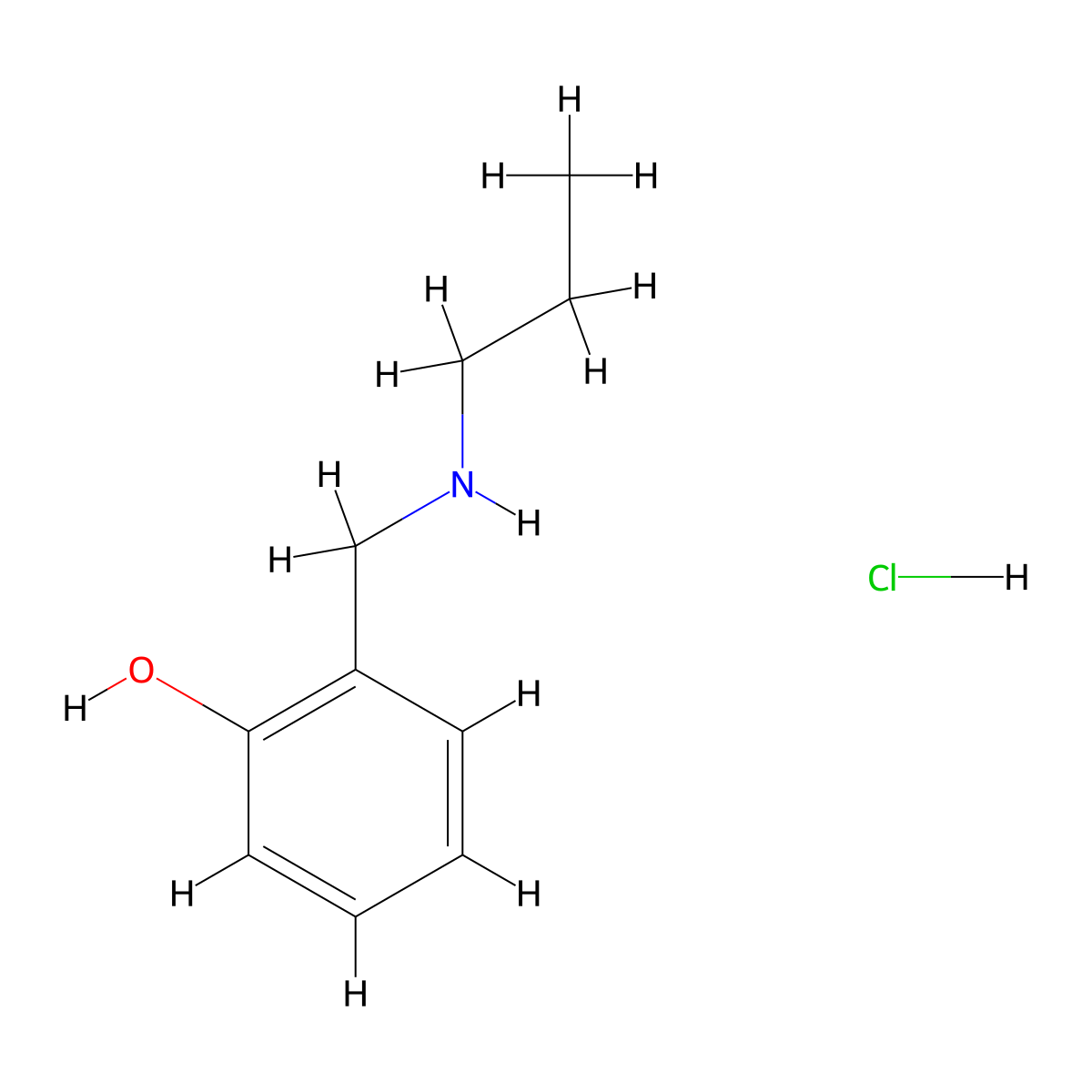 2-[(Propylamino)methyl]phenol hydrochloride molecular structure, CAS 1228879-00-2