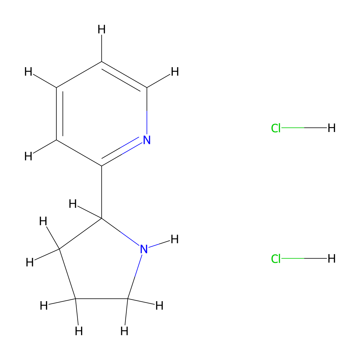 2-(Pyrrolidin-2-yl)pyridine dihydrochloride molecular structure, CAS 1228879-12-6