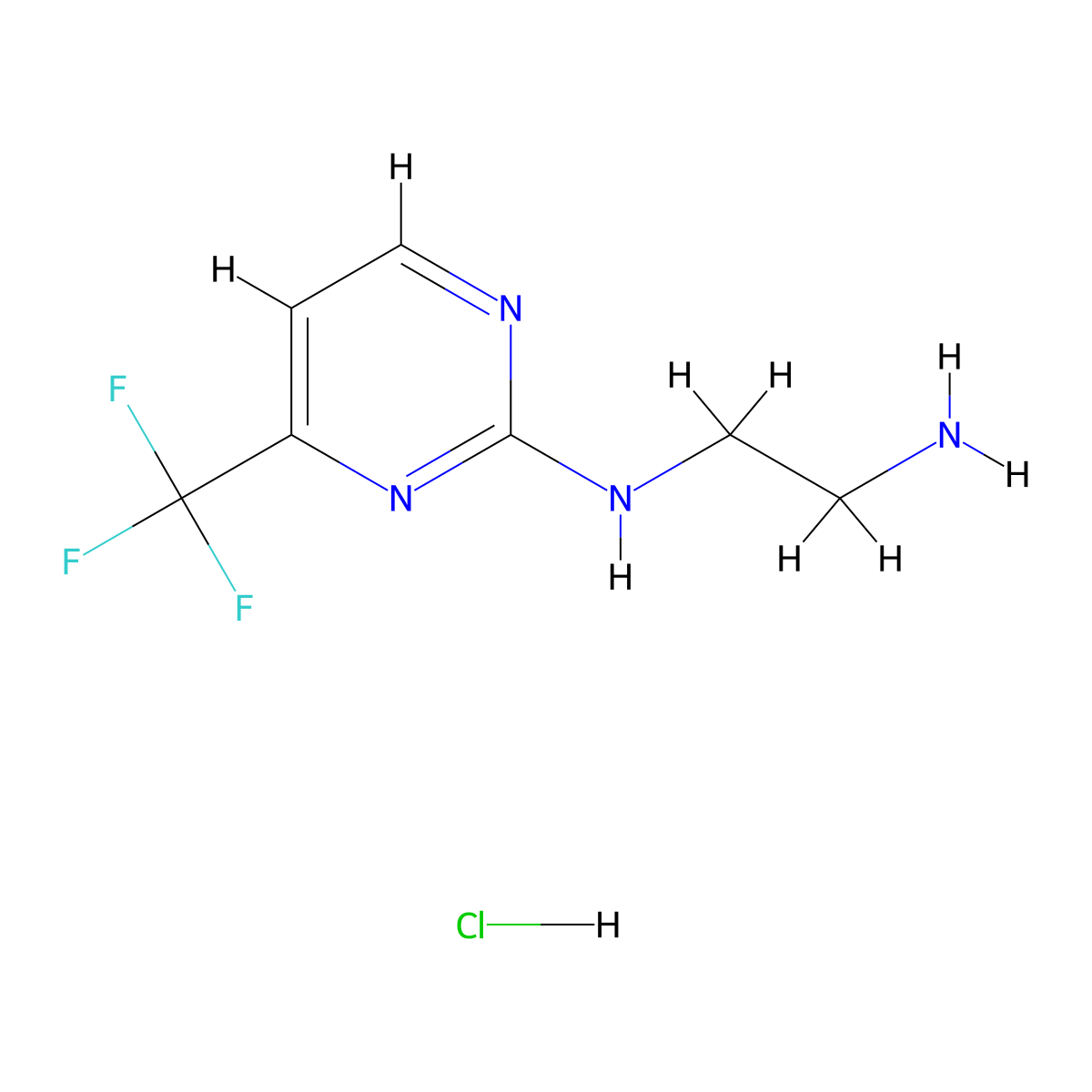 N1-(4-(Trifluoromethyl)pyrimidin-2-YL)ethane-1,2-diamine hydrochloride molecular structure, CAS 1228879-16-0