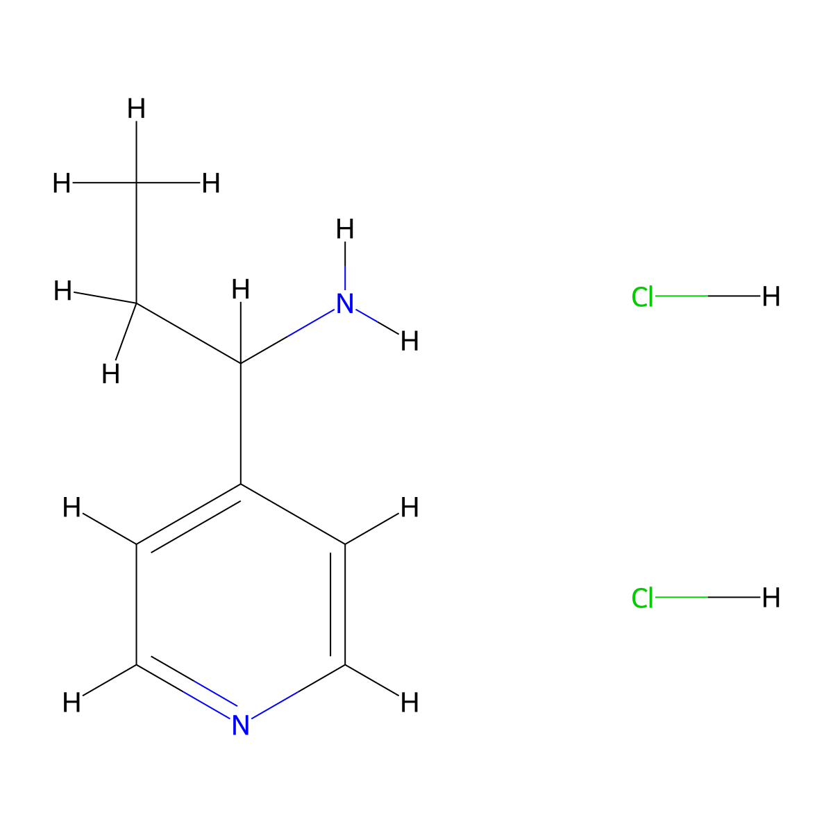 1-(Pyridin-4-yl)propan-1-amine dihydrochloride molecular structure, CAS 1228879-25-1