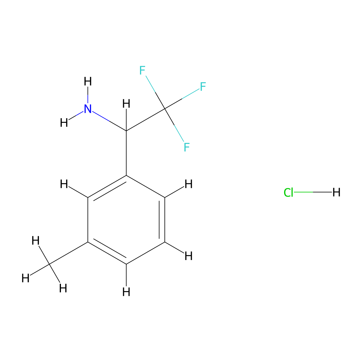 2,2,2-Trifluoro-1-(m-tolyl)ethan-1-amine hydrochloride molecular structure, CAS 1228879-32-0