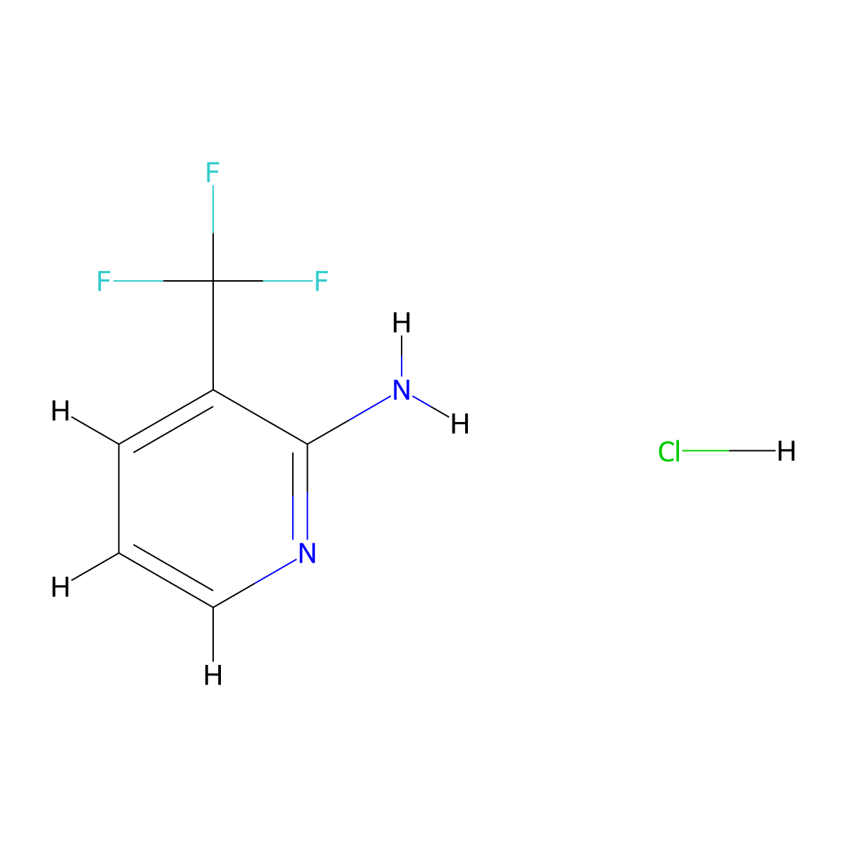 3-(Trifluoromethyl)pyridin-2-amine hydrochloride molecular structure, CAS 1228879-38-6