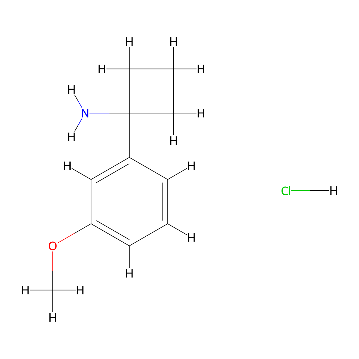 1-(3-Methoxyphenyl)cyclobutan-1-amine hydrochloride molecular structure, CAS 1228880-04-3