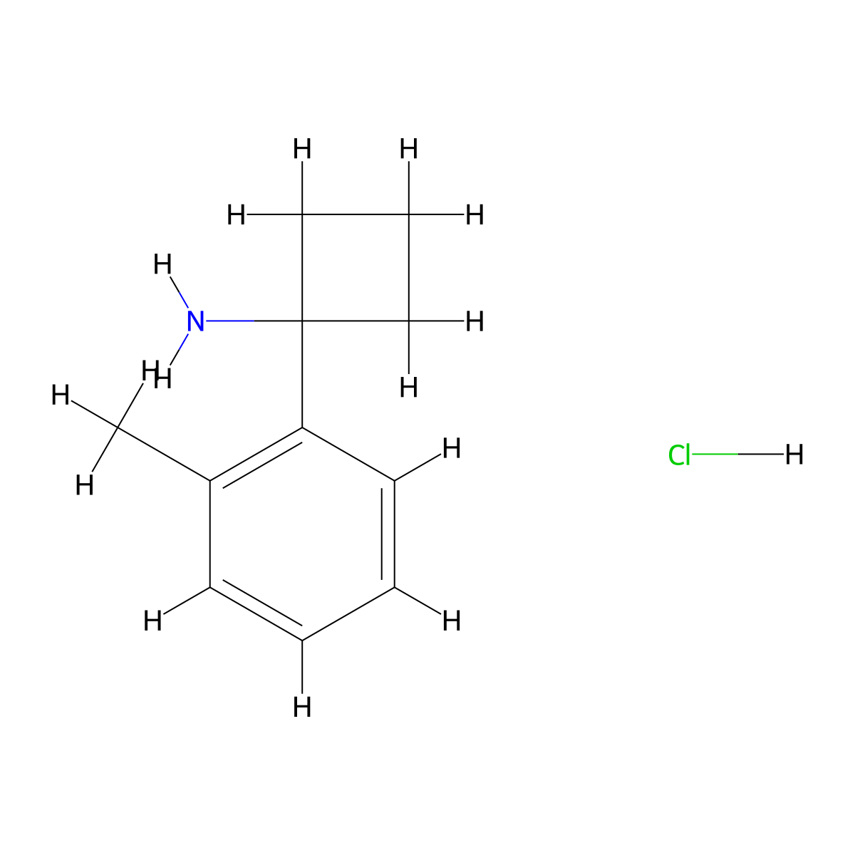 1-(2-Methylphenyl)cyclobutan-1-amine hydrochloride molecular structure, CAS 1228880-11-2