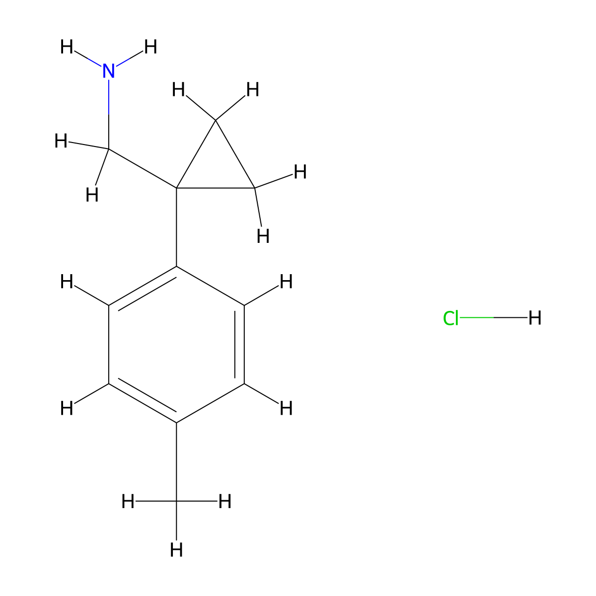 1-[1-(4-Methylphenyl)cyclopropyl]methanamine hydrochloride molecular structure, CAS 1228880-29-2