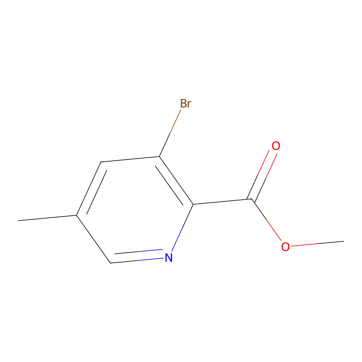 Methyl 3-bromo-5-methylpicolinate molecular structure, CAS 1228880-68-9