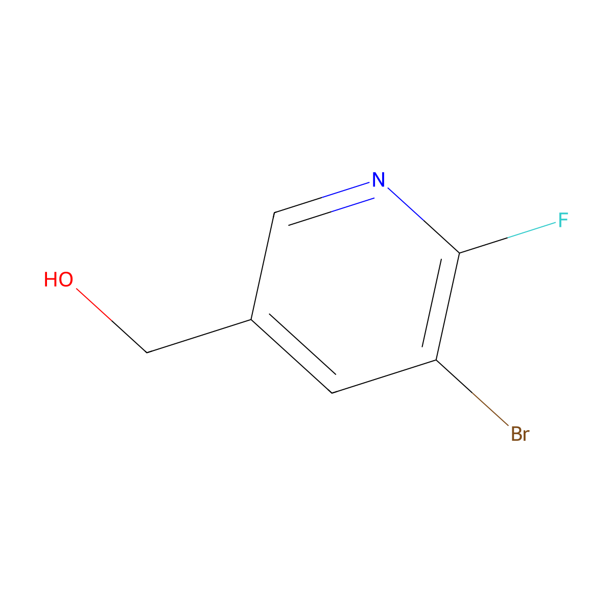 (5-Bromo-6-fluoropyridin-3-yl)methanol molecular structure, CAS 1228897-77-5