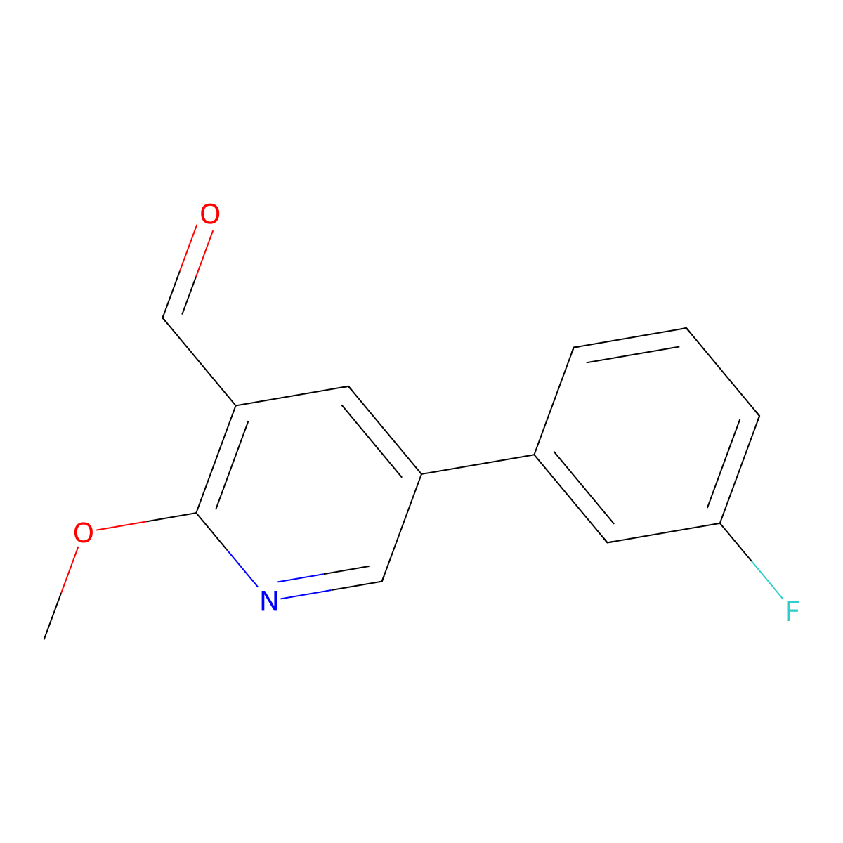 5-(3-Fluorophenyl)-2-methoxynicotinaldehyde molecular structure, CAS 1228897-81-1