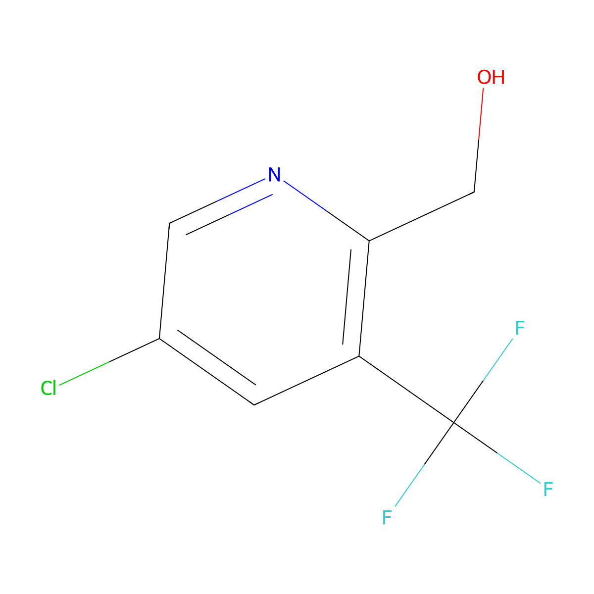 (5-Chloro-3-(trifluoromethyl)pyridin-2-yl)methanol molecular structure, CAS 1228897-82-2