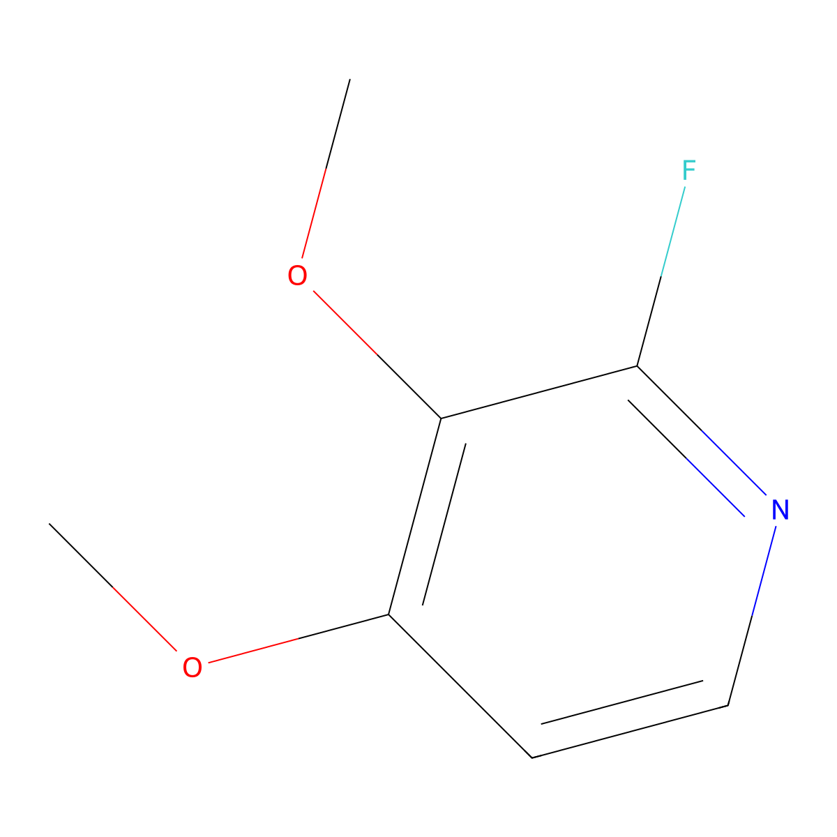 2-Fluoro-3,4-dimethoxypyridine molecular structure, CAS 1228897-86-6