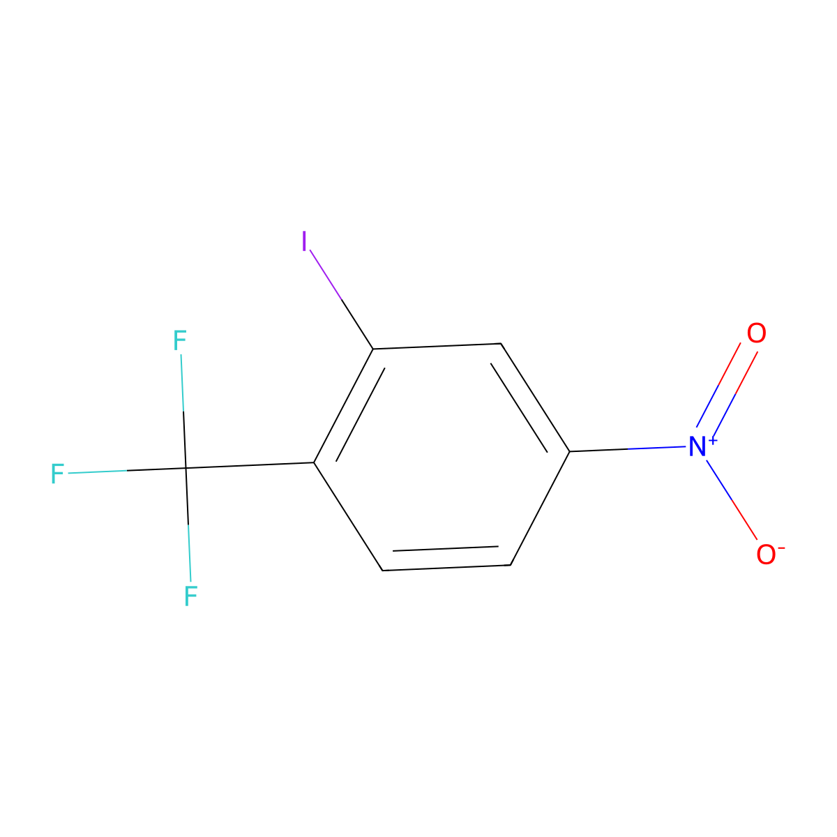 2-Iodo-4-nitro-1-(trifluoromethyl)benzene molecular structure, CAS 1228898-12-1