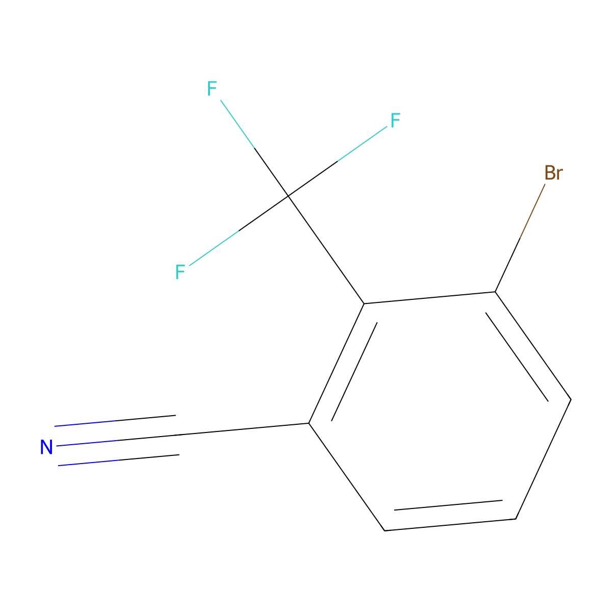3-Bromo-2-(trifluoromethyl)benzonitrile molecular structure, CAS 1228898-24-5
