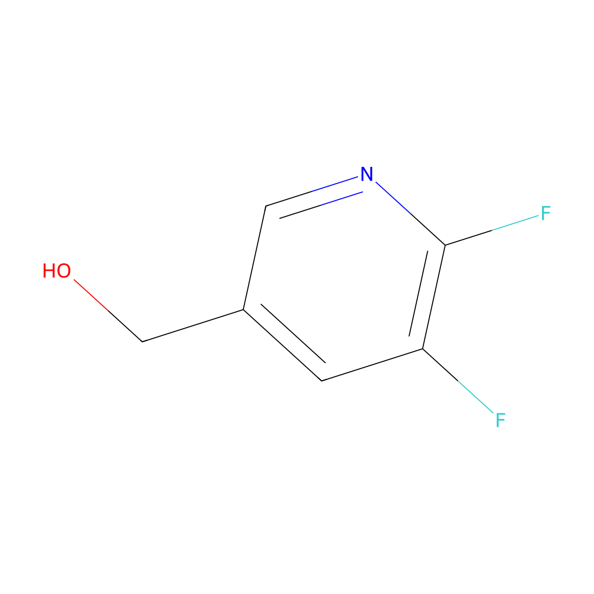 (5,6-Difluoropyridin-3-yl)methanol molecular structure, CAS 1228898-27-8
