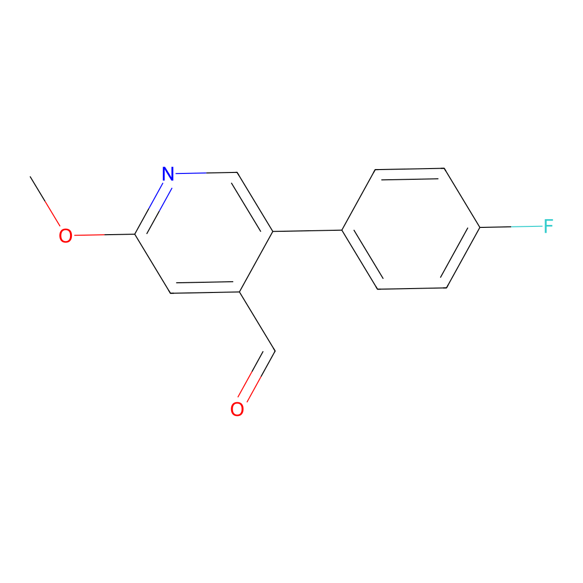 5-(4-Fluorophenyl)-2-methoxyisonicotinaldehyde molecular structure, CAS 1228898-54-1