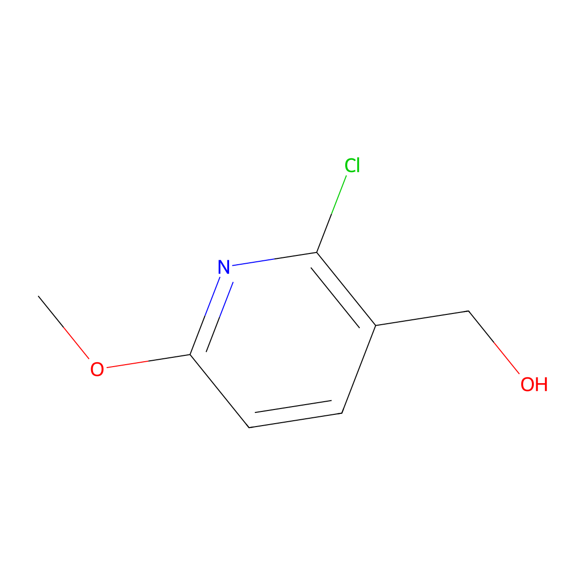 (2-Chloro-6-methoxypyridin-3-yl)methanol molecular structure, CAS 1228898-61-0