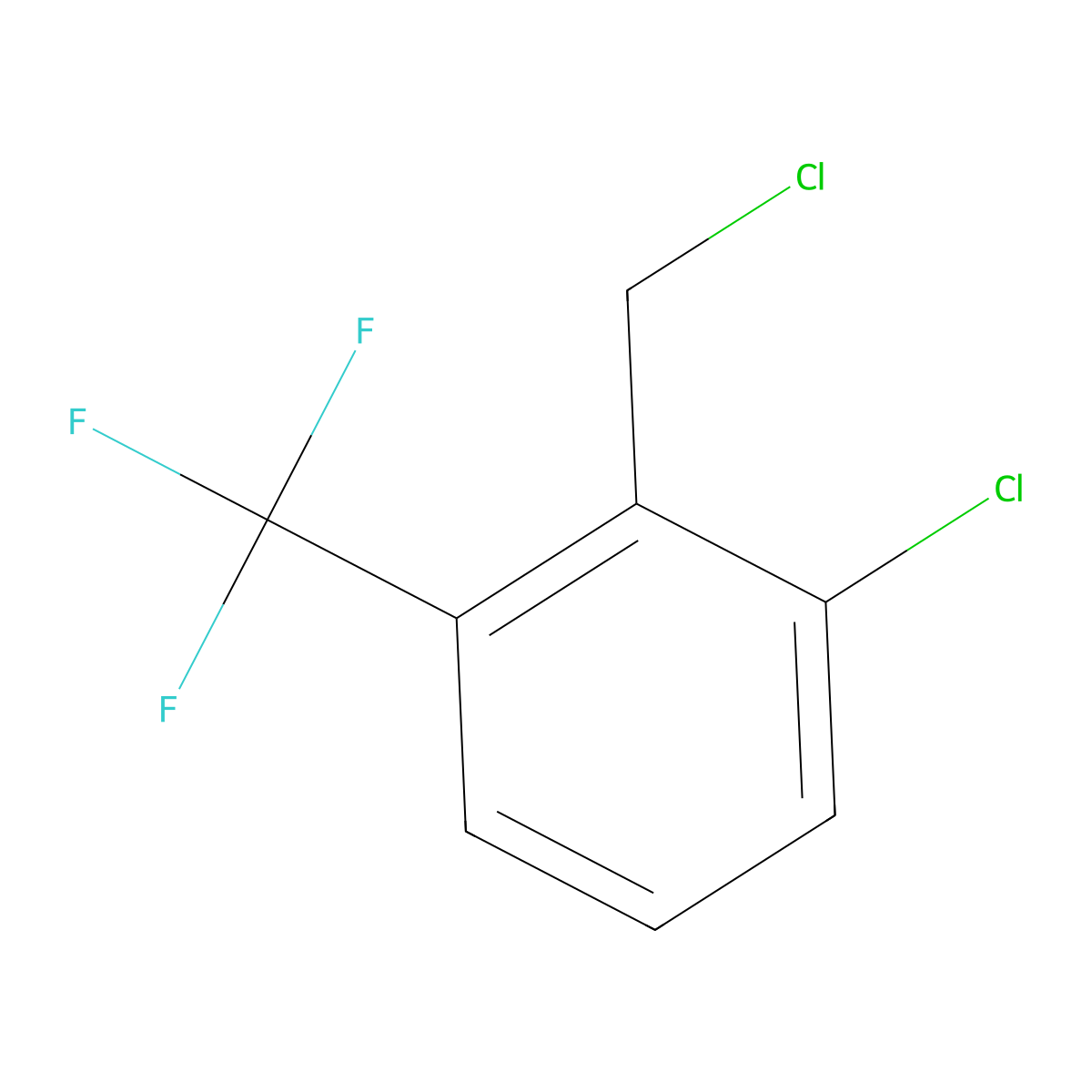 1-Chloro-2-(chloromethyl)-3-(trifluoromethyl)benzene molecular structure, CAS 1228898-68-7