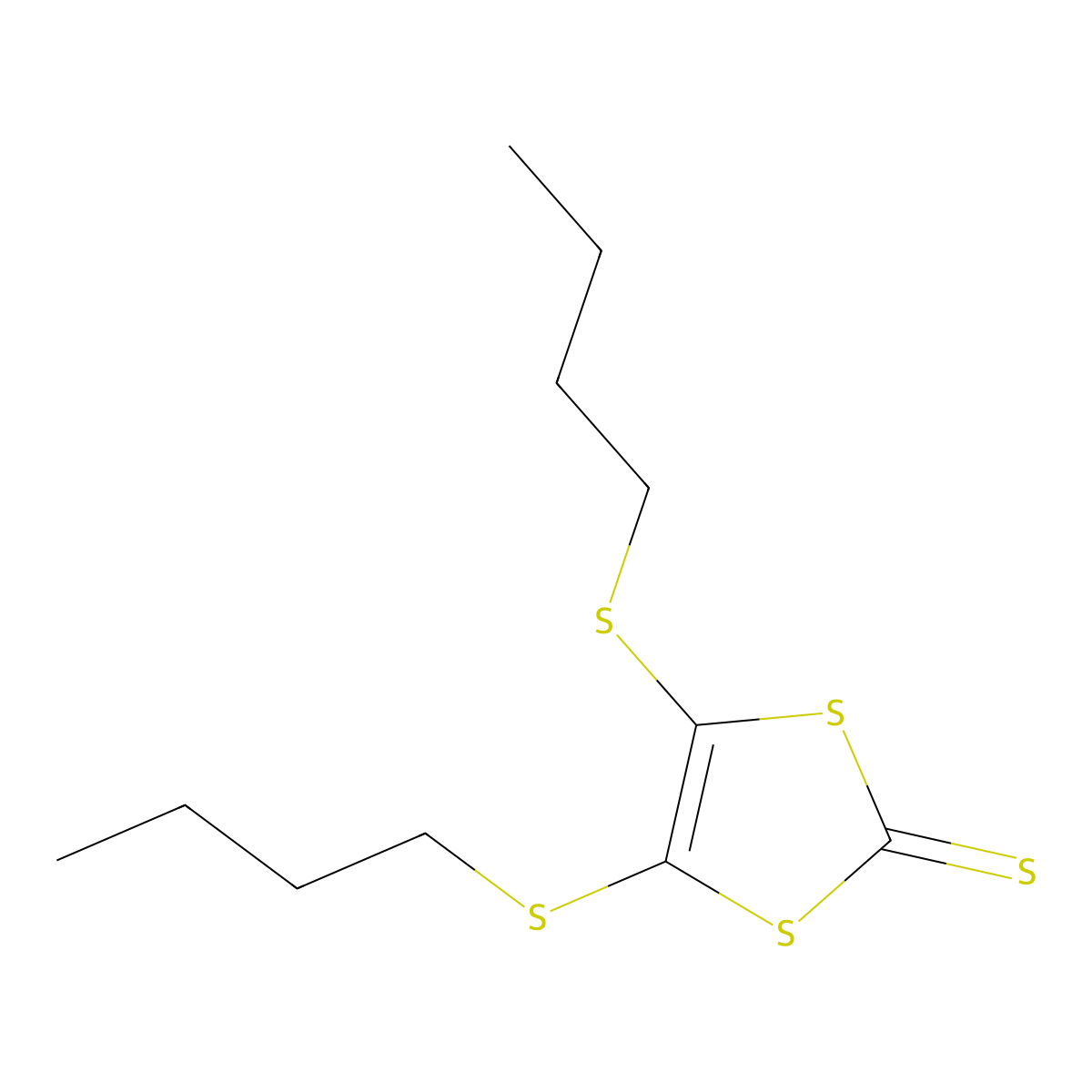 4,5-Bis(butylsulfanyl)-2H-1,3-dithiole-2-thione molecular structure, CAS 122891-19-4