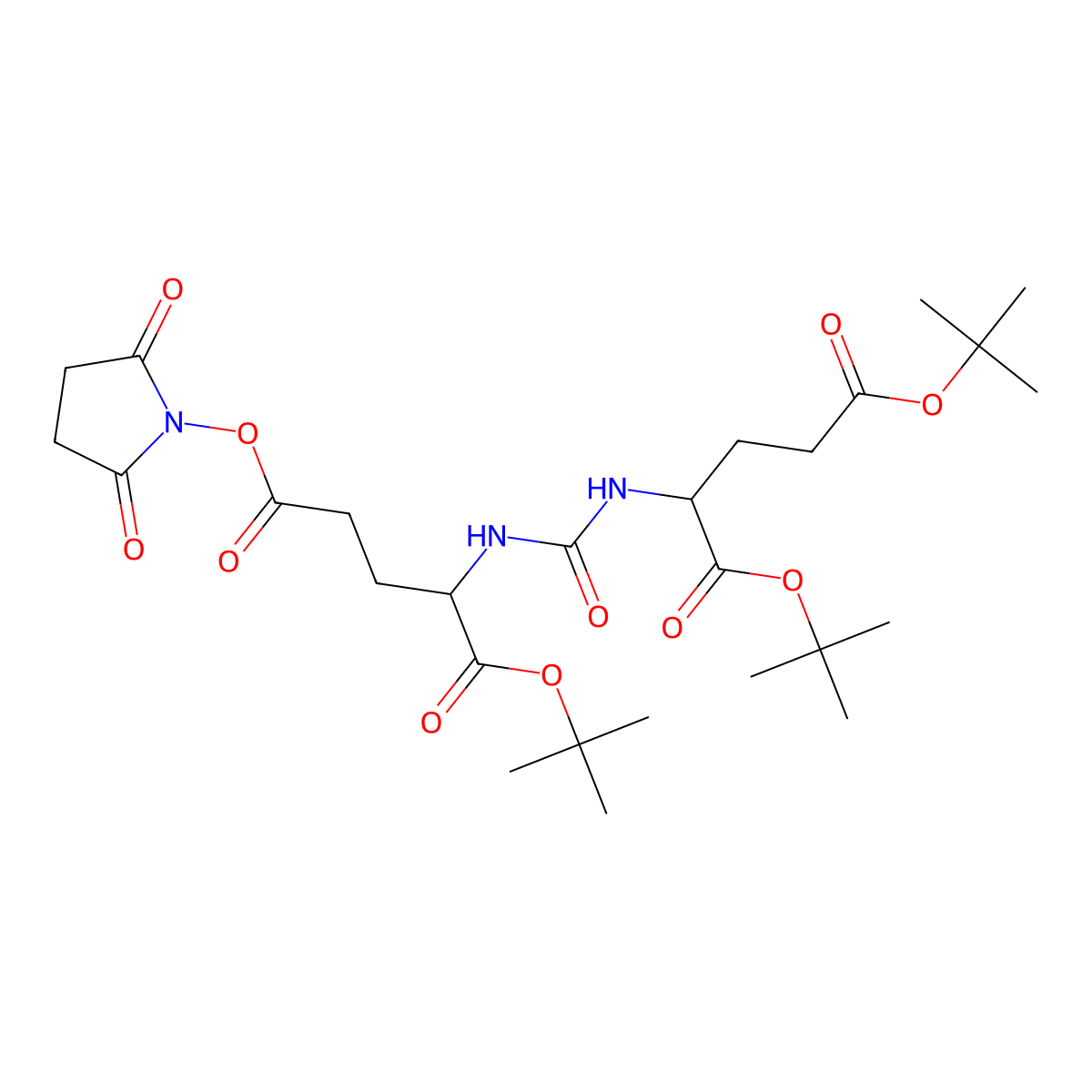 Glu-urea-Glu-NHS ester molecular structure, CAS 1228927-36-3