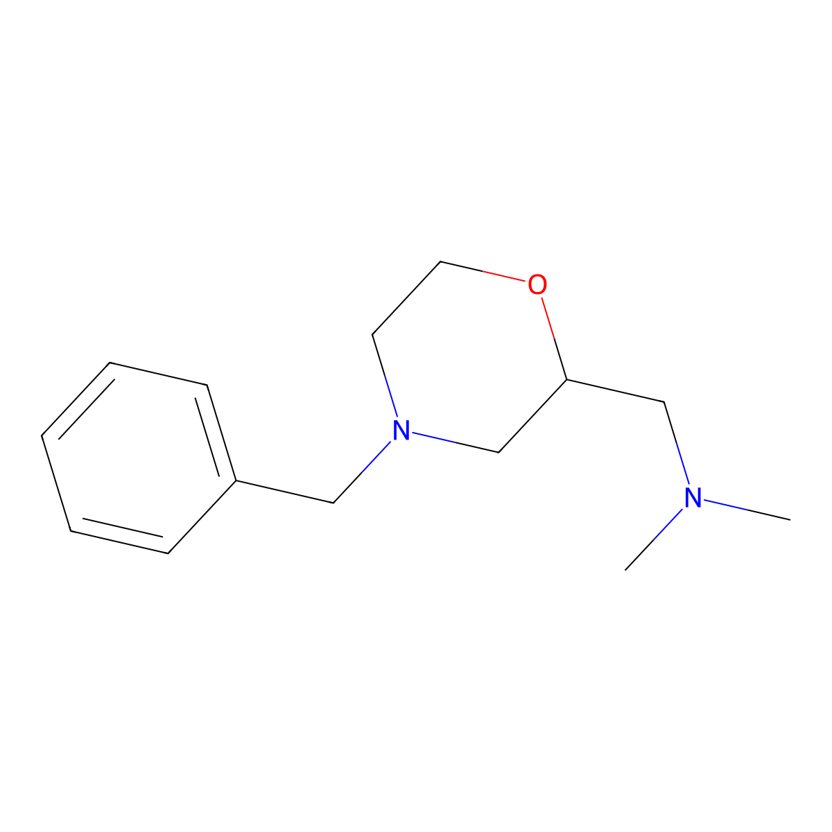 1-(4-Benzylmorpholin-2-yl)-N,N-dimethylmethanamine molecular structure, CAS 122894-38-6