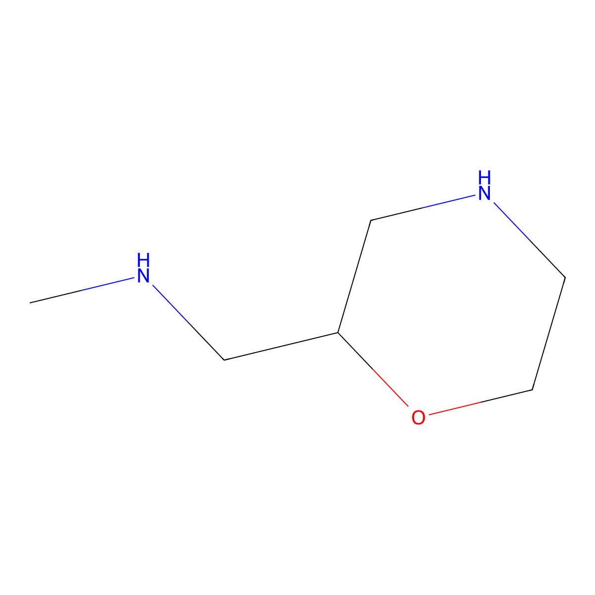 N-Methyl-1-(morpholin-2-yl)methanamine molecular structure, CAS 122894-45-5
