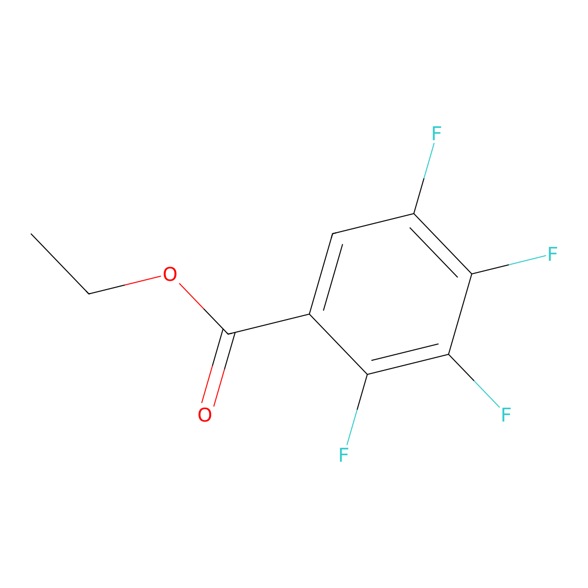 Ethyl 2H-tetrafluorobenzoate molecular structure, CAS 122894-73-9