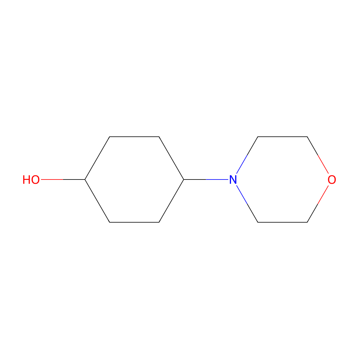 trans-4-Morpholinocyclohexanol molecular structure, CAS 1228947-14-5